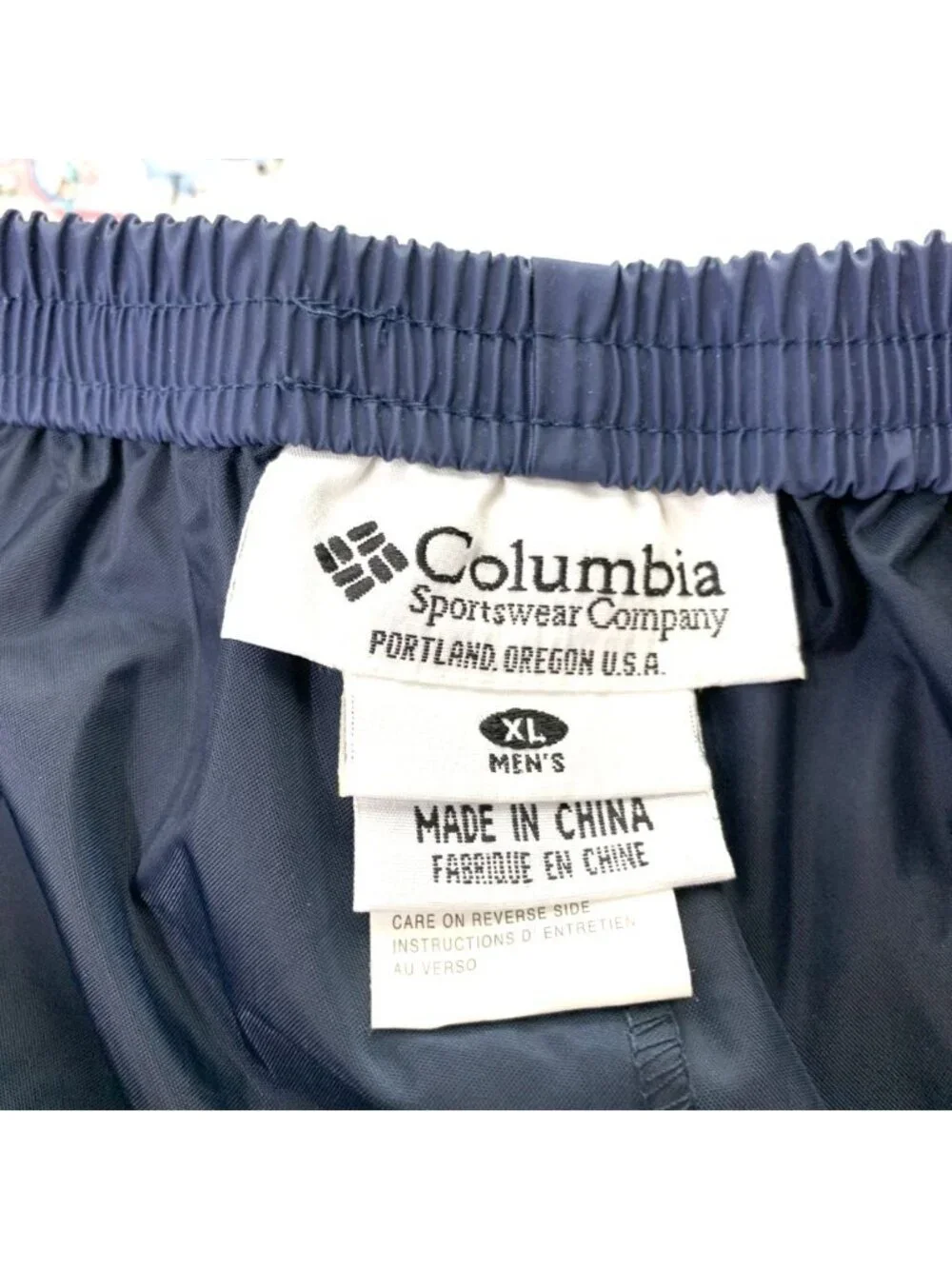 Columbia Pants Mens XL Blue Rain Pants Waterproof Hiking Nylon Breakaway